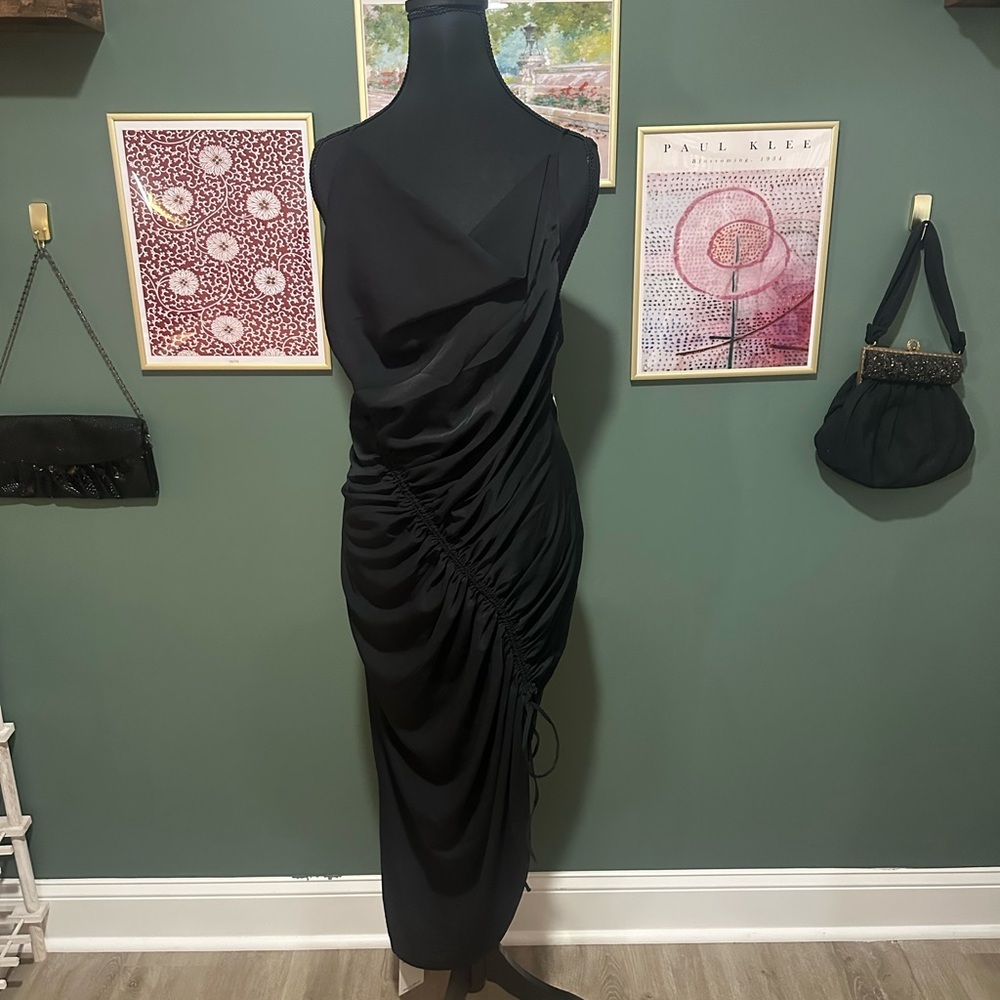 NWT Abercrombie & Fitch Black One Shoulder Cocktail Dress Size M 👑